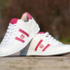 G&T Klasszikus Fehér - Pink lakk bőr sportcipő